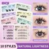 GECOMO Mini Portable False Eyelashes Need Use Glue Natural Eyelashes