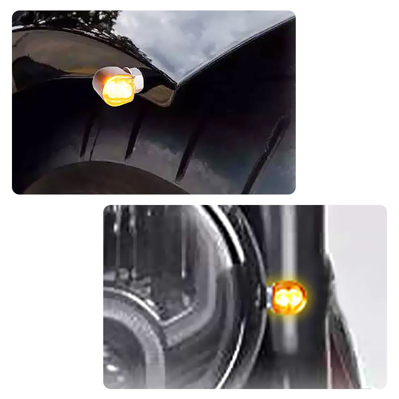 8mm Mini Motorcycle Led Turn Signal Light Smoke Lens Indicators Blinker Lights Amber Flasher Signal Lamp For Honda Cafe Racer