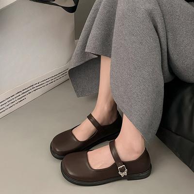 Модные женские туфли дерби, мягкие женские туфли в британском стиле, повседневные кроссовки, универсальные, с неглубоким носком, модные, с круглым носком, кожаные, новые, платье