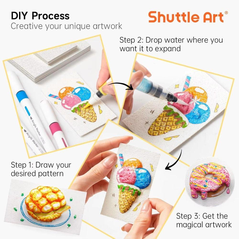 10Pcs Educational Toys Foam Texture Painting Paper Round Shape 3D Round Board Paper Handicraft Toy