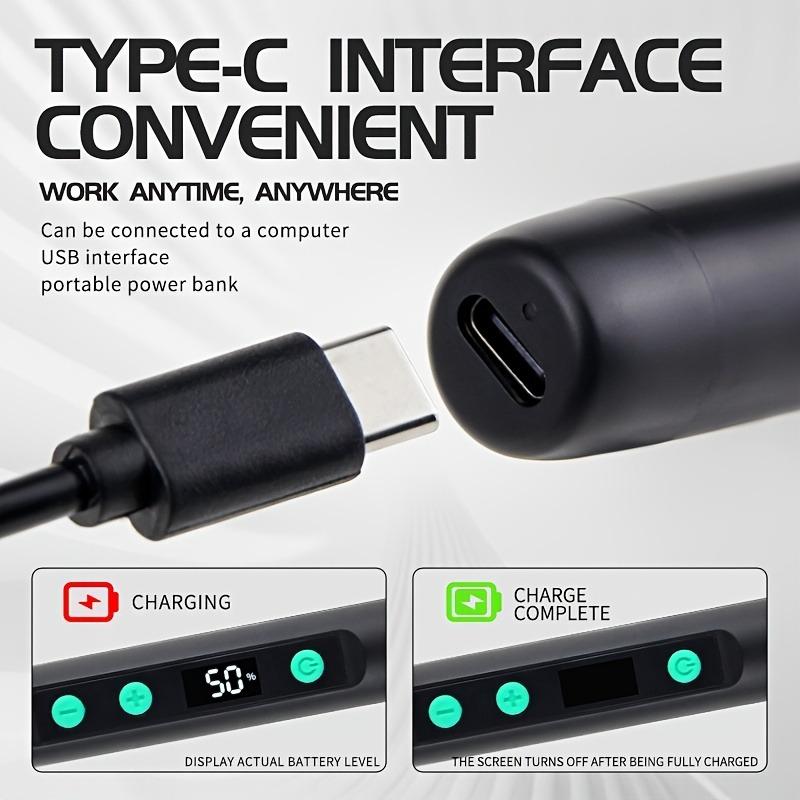 Портативный цифровой набор паяльника 5 В/15 Вт USB Быстрый нагрев 180-450°C Регулируемая температура с насадками для ремонта плат