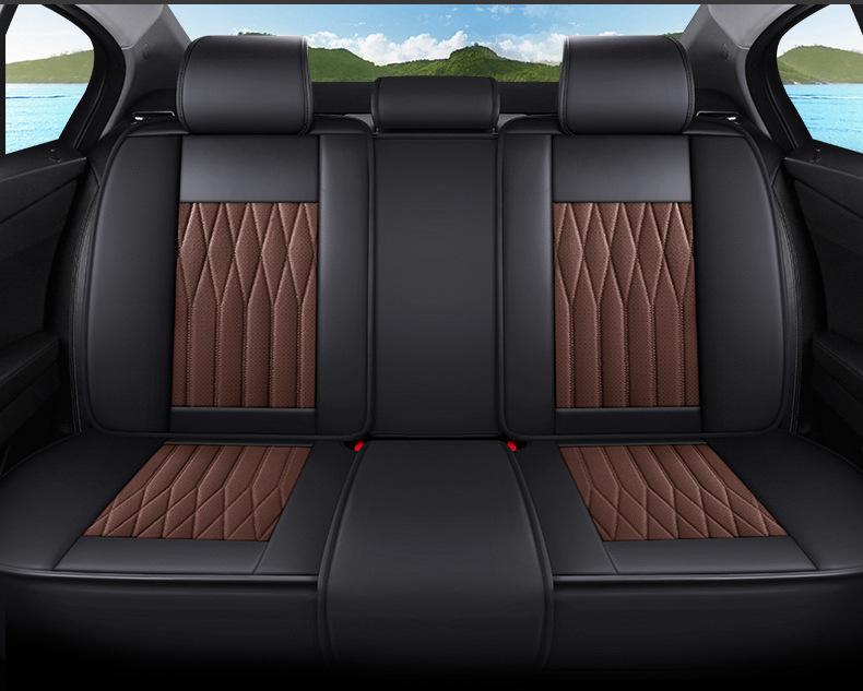 All-Season Universal Leather Car Seat Cushion Cover for Sedans, SUVs, and Trucks