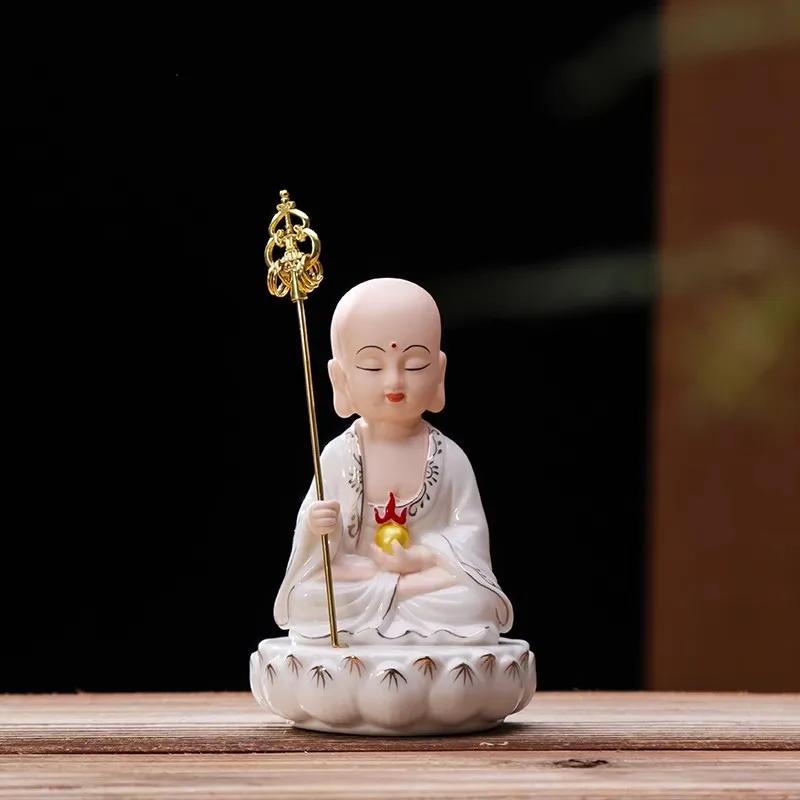 Керамическая статуя Будды Домашние подношения гуаньинь бодхисаттва Будда Шакьямуни Статуя Будды короля Тибета