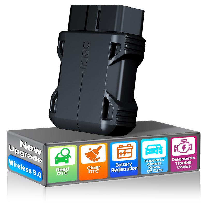 OBD2 Сканер Bluetooth 5.0 Автомобильный Диагностический Сканер для iOS iPhone Android Проверка и Сброс Индикатора «Check Engine» OBD II Считыватель Кодов
