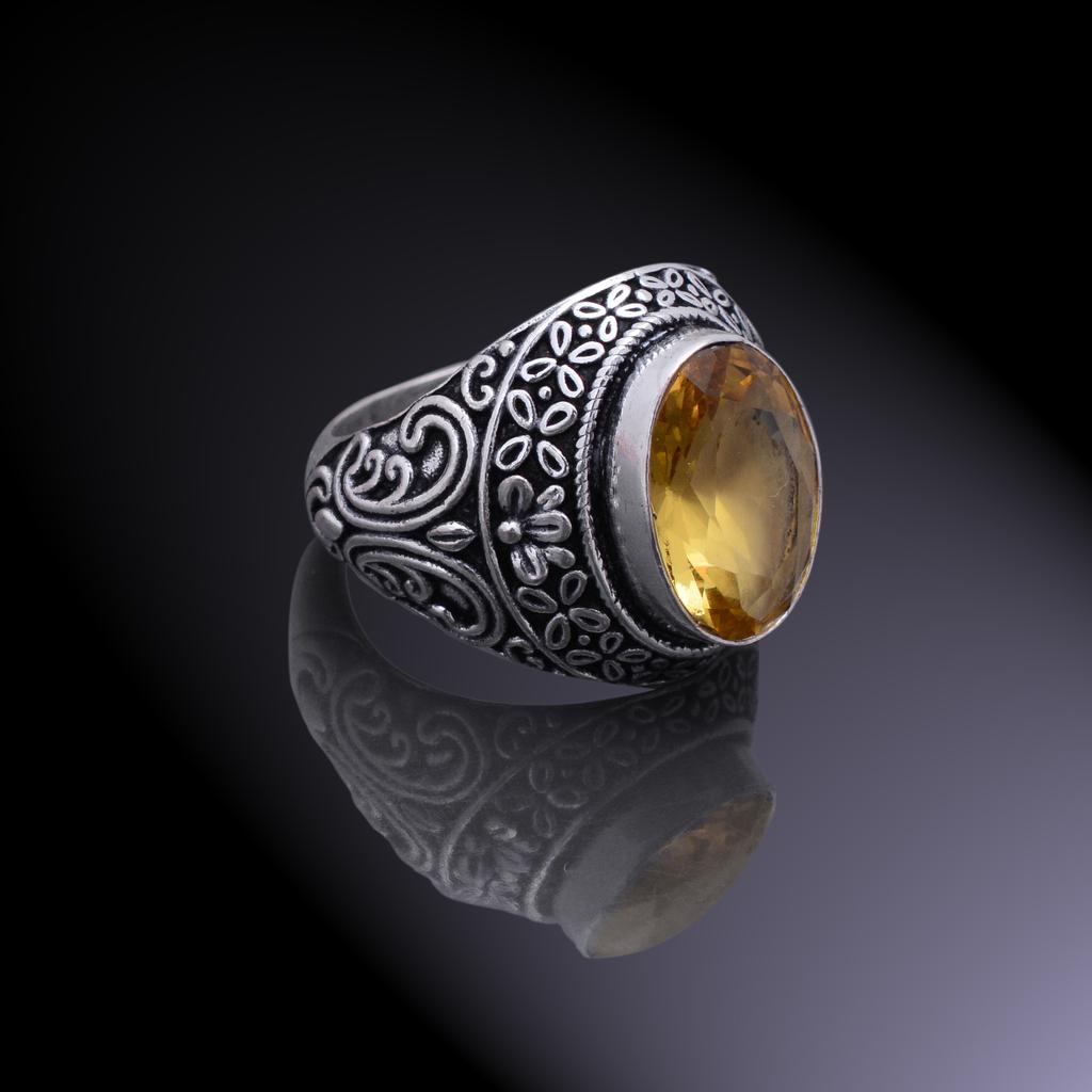 Кольцо из серебра 925 пробы с натуральным драгоценным камнем морганитом ручной работы, размер 7,25 v2C18