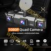 3/4-канальный видеорегистратор 360° Автомобильная видеокамера 4*1080P Автомобильный видеорегистратор Передняя внутренняя Вращающаяся Задняя камера 24 Мониторинг парковки Ночное видение