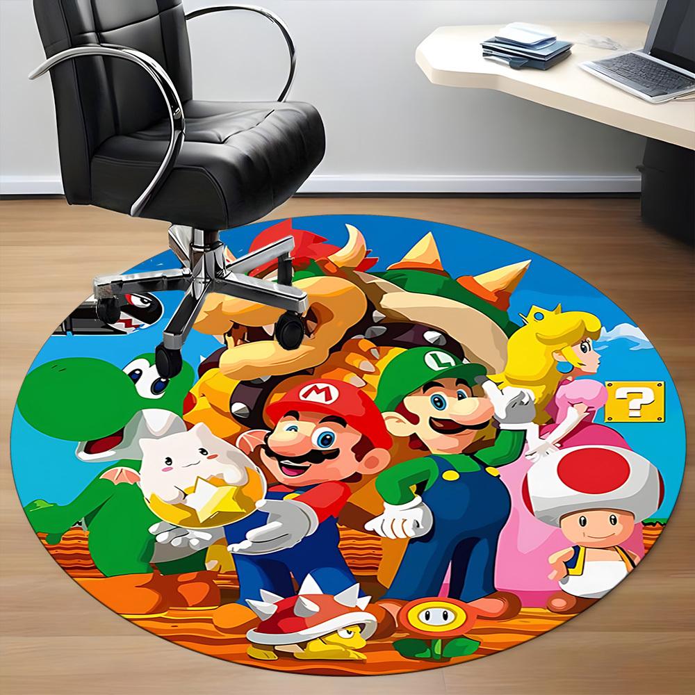 1 шт. Коврик-сиденье Super Mario Bros для офиса, нескользящий, мягкий и удобный, коврик для офиса, игр, легкий круглый напольный коврик