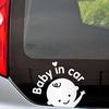 1/2 шт. автомобильные наклейки «Ребенок в машине», предупреждающие белые и красные женские