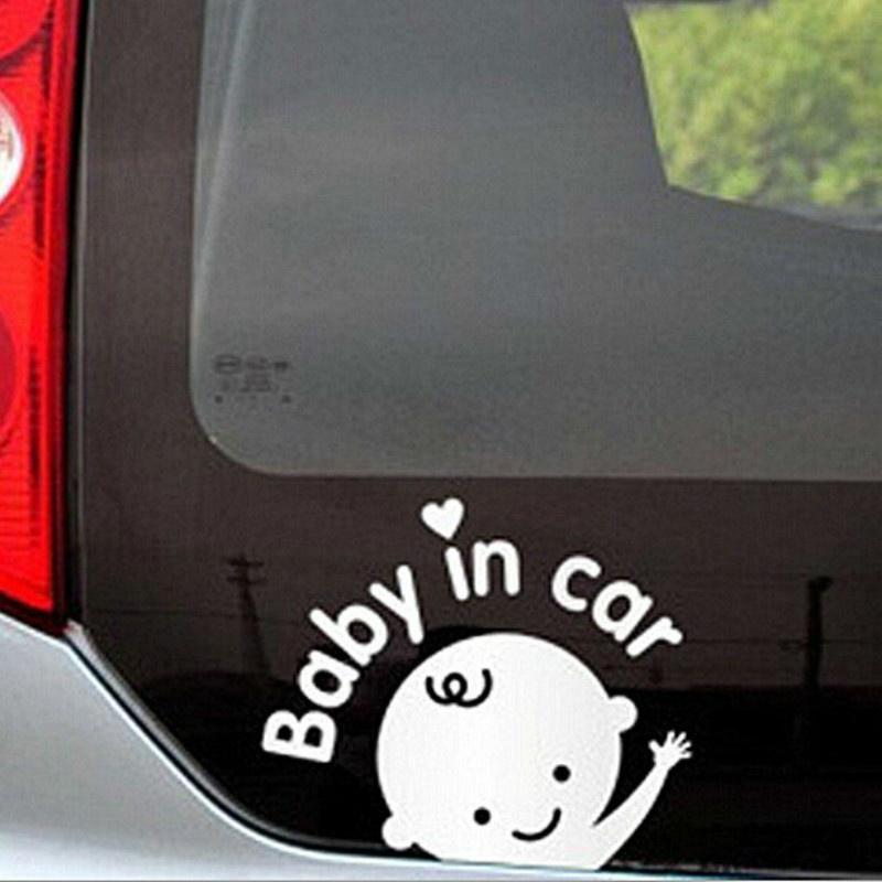 1/2 шт. автомобильные наклейки «Ребенок в машине», предупреждающие белые и красные женские