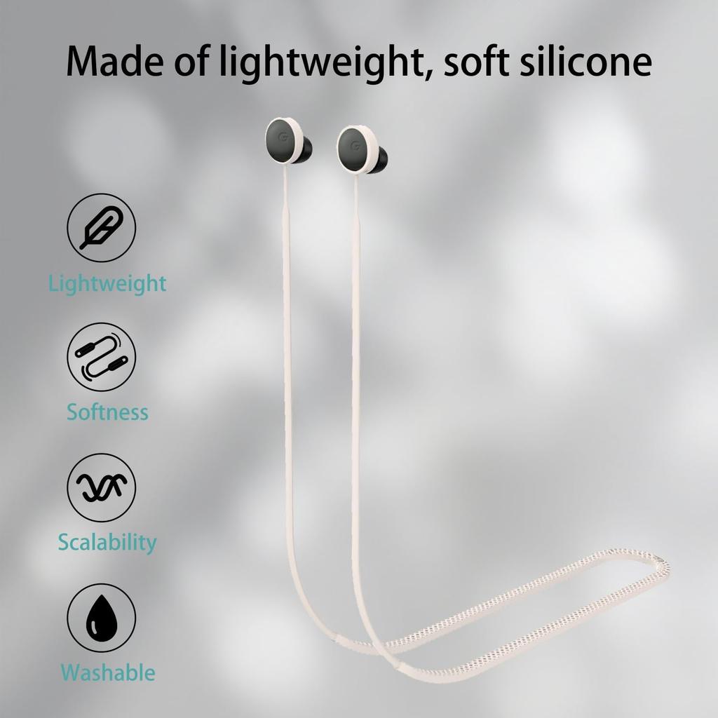 Anti-Lost Strap for Google Pixel Buds Pro 2,NOUKAJU Earphone Protective Cover(with Carabiner + Lanyard),Headphones Anti-Lost Lanyard,Case for Google