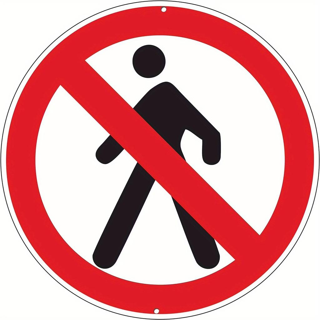 1 шт. 2d плоский деревянный предупреждающий знак - 20 см, несколько узоров на выбор, предупреждающий знак, простой в установке, водонепроницаемый, круглый