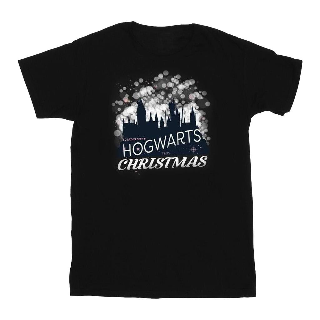 Harry Potter Womens/Ladies Hogwarts Christmas Cotton Boyfriend T-Shirt