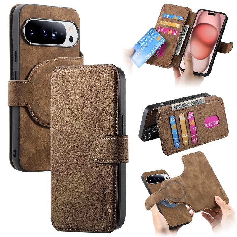 Custodia Portafoglio Magnetica a Protezione Integrale per Google Pixel 11 10 9 8 7 6 Pro XL 10A 9A 8A 7A 6A Copertura in Pelle con Porta Carte