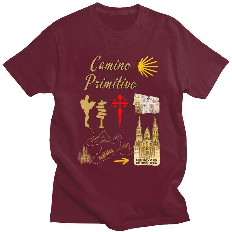 Custom Classic Buen Camino De Santiago T Shirt Men Short Sleeve El Camino Tshirt Streetwear Tee 100 Cotton Oversized Tshirt