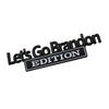 Let's Go Brandon Edition Emblem Car Bumper Badgeslide Fender Sticker Black/White