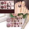 1 Set Self-adhersive Paper Wearable Longwear Adhesive Toenail Decor Wraps Toenail Polish Stickers