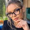 New Fashion Vintage Gradient Eyeglasses For Nearsightedness Anti Blue Light Myopia  Unique Transparent Cat Eye Glasses Frame
