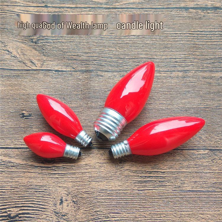 Buddha LED Bulbs: E12/E14 Small Red Grandparent Lamp, E27 Everlasting Lotus Niche Altar