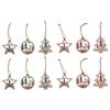 6pcs Hollow Christmas Wooden Hanging Pendants Vintage Hollow Out Star Decoration  New Year