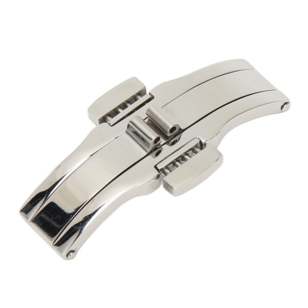 Double Button Watch Deployment Clasp Stainless Steel Strap Clasp Replacement Accessory 5 X 21