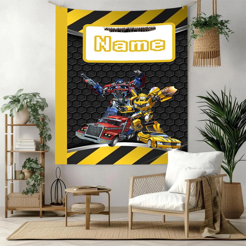 Love Transformers Custom Your Name Wall Decor Tapestry Art For Pet Memorial Birthdaywedding Party Backdrop Family Gift