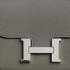 HERMES Constance Slim Silver Tone Buckle Evercolor Calfskin Wallet Women's 0L Grismeyer Rain Cloud Gray H082214CK0L