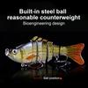 1/2/3/5Pcs 10CM/15.5G Multi-Jointed Fishing Lure with Hooks Realistic 7-Section Swimbait Plastic Artificial Bait Freshwater Saltwater Accessories