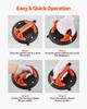 Vacuum Suction Cup, 203 mm Vacuum Glass Lifter with ABS Handle, 180 kg Max Lifting Capacity Tile Suction Cup Tool with Carrying Case for Lifting Large