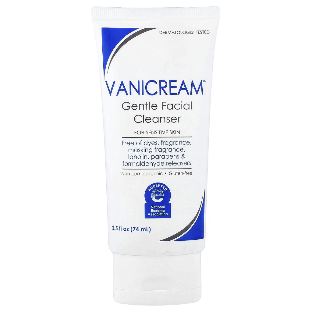 Vanicream Gentle Facial Cleanser, Sensitive Skin, Fragrance-Free, 74 Ml (2.5 Fl Oz)