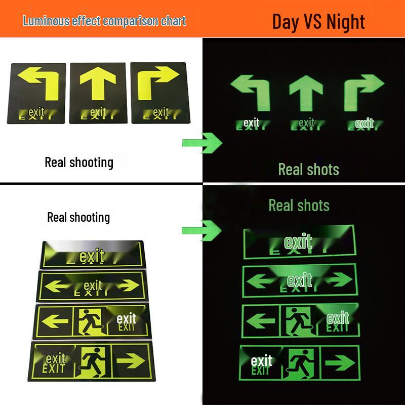 Luminous Self-Adhesive Floor Sticker for Fire Exit and Evacuation Pathway