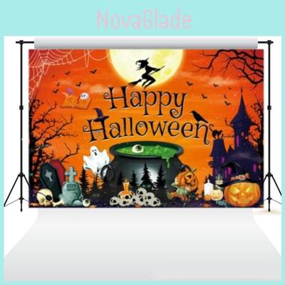 Баннер-фон на Хэллоуин другого бренда, ткань, замок ведьмы, украшение для вечеринки на Хэллоуин, фон для фотосъемки