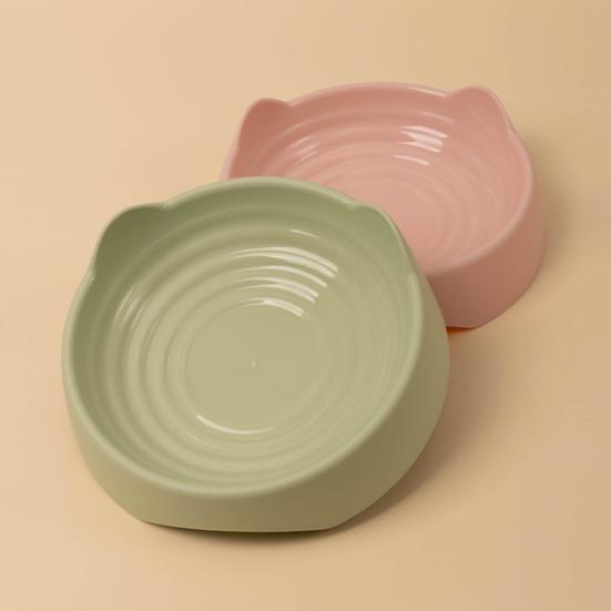 Кормушка для домашних животных Удобная легкая чистка Прочный гладкий край Экологичная кормовая вода Сплошной цвет в форме ушей Кормушка для еды и воды Товары для домашних животных