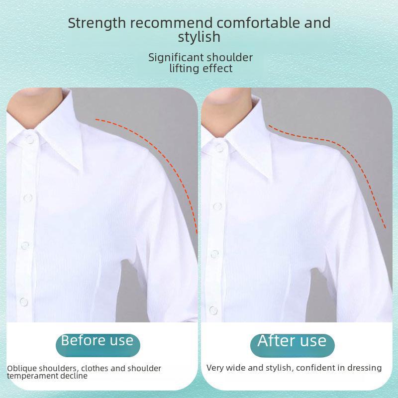 Beautiful Right-angle Silicone Shoulder Pads for Men and Women - Sponge Padding for Narrow Shoulders, Invisible, Anti-slip Stickers