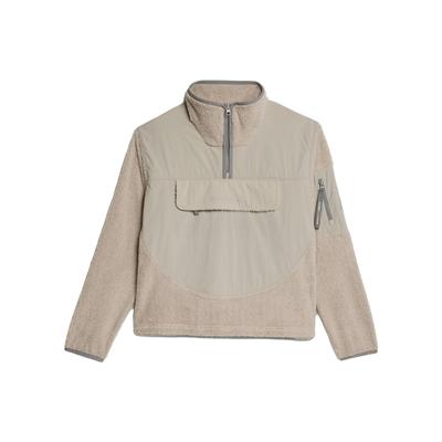 Terrex X And Wander Collaboration FW23 Спортивная толстовка с круглым вырезом и полумолнией для женщин, топы белого цвета IB4814