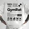 Gains Gym Хлопковая футболка Атлетический стритвир Мужская Фитнес Мышцы Белая футболка с графическим принтом