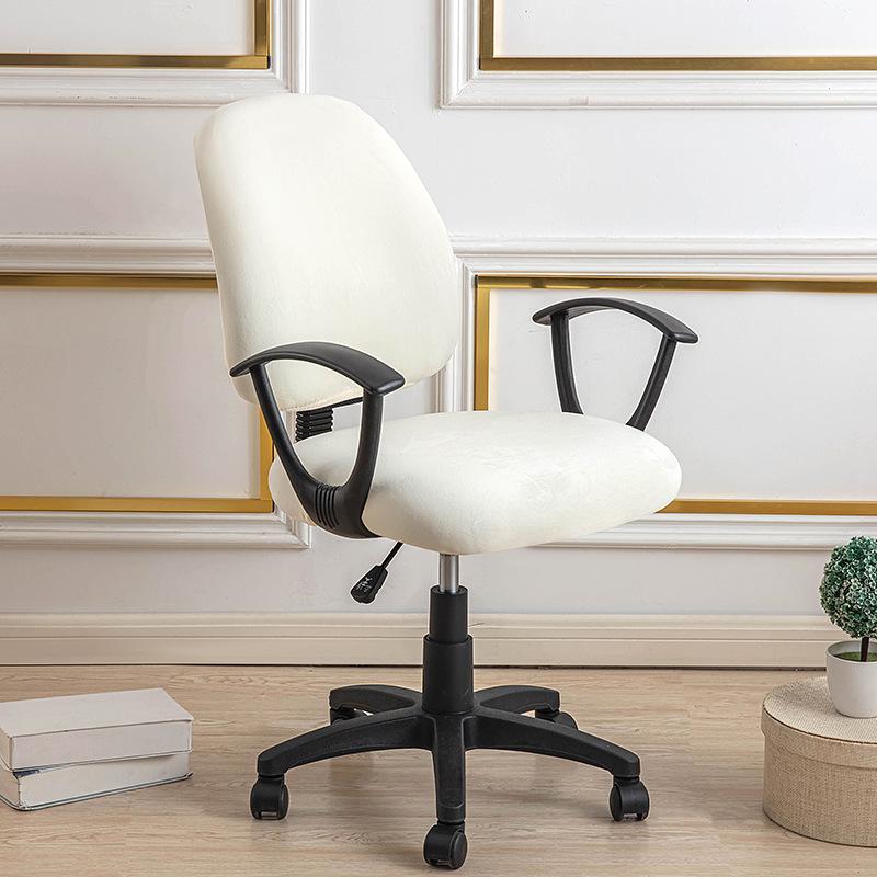 Чехол на домашний стул, утолщенный эластичный офисный стул для рабочего кресла, раздельный чехол на сиденье, однотонный, вращающийся чехол на стул для свадьбы, отеля