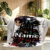 Custom Name Personalized Demon Slayer Print Blanket, Home Decor, Bedroom, Sofa, Camping, Couch, Gifts for Birthday Christmas