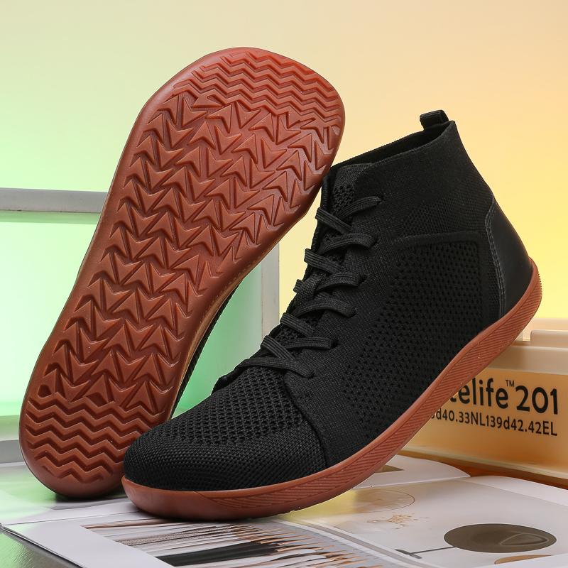 Минималистичные высокие повседневные спортивные туфли с широким носком, дышащие туфли для ходьбы на плоской подошве, ботильоны, обувь для тренировок в зале и на открытом воздухе