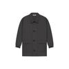 Essentials SS22 Iron Mid-Length Windbreaker With Buttoned Collar Unisex Jacket Black FOG-SS22-239