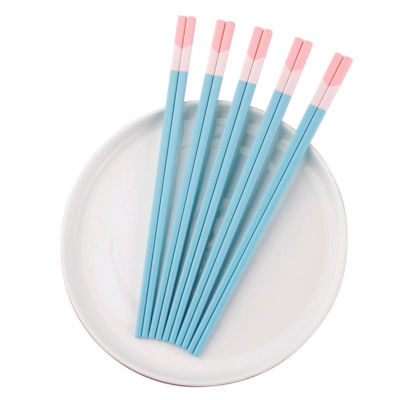 5 Pairs High Temperature Resistant Non-slip Japanese Sakura Chopsticks Household Reusable for Sushi Hashi Food Sticks Tableware