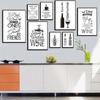 Wine Quotes Canvas Paintings Black and White Abstract Wall Art Nordic Poster Print Pictures for Bar Restaurant Home Decor No Frame