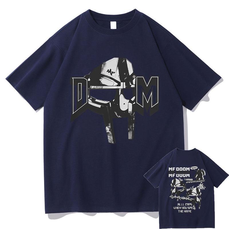 Rapper Mf Doom Doomsday Graphic Print Tshirt Men Women Hip Hop Casual Oversized Tops Tees Male Cotton Short Sleeve Mens T Shirt