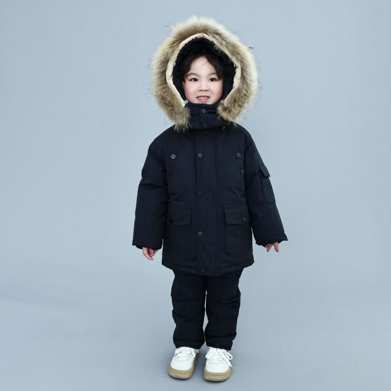 Winter Baby Down Jackets for Boys, Small and Medium-sized Children, Two-piece Suits for Girls, Overalls and Jumpsuits