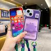 Фиолетовый Монстр Применимый Пакет Карт Шнурок IP16 Apple 13 14 Чехол для Мобильного Телефона 12 Новый Креативный Стенд Портативный 15