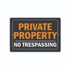 Trespassing Sign Property Private Aluminum Metal Warning Sign, Security Posted