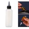 Pack of 10 100ml Square Sauce Bottles Convenient Oil Dispenser Bottle Plastic Squeeze Bottles with Pointed Mouth Lid