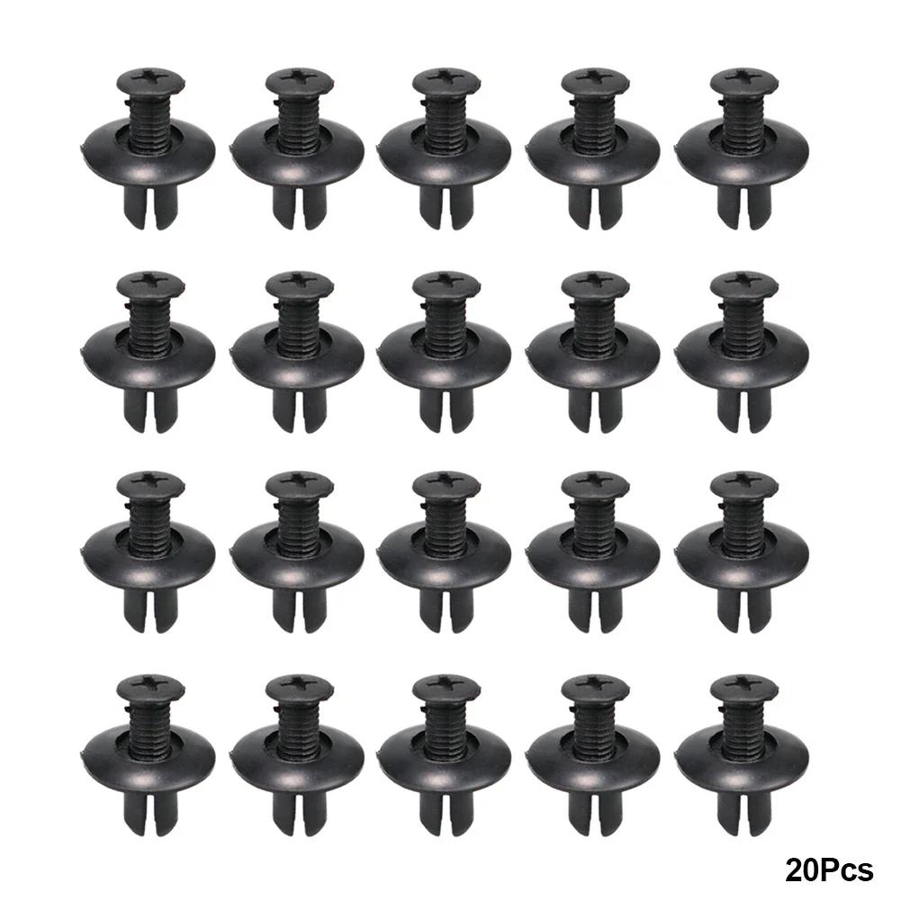10-30pcs Auto Car Bumper Door Panel Fender Liner Nylon Clips Retainer Fasteners Clips For Honda Nissan Mitsubishi 8mm Hole