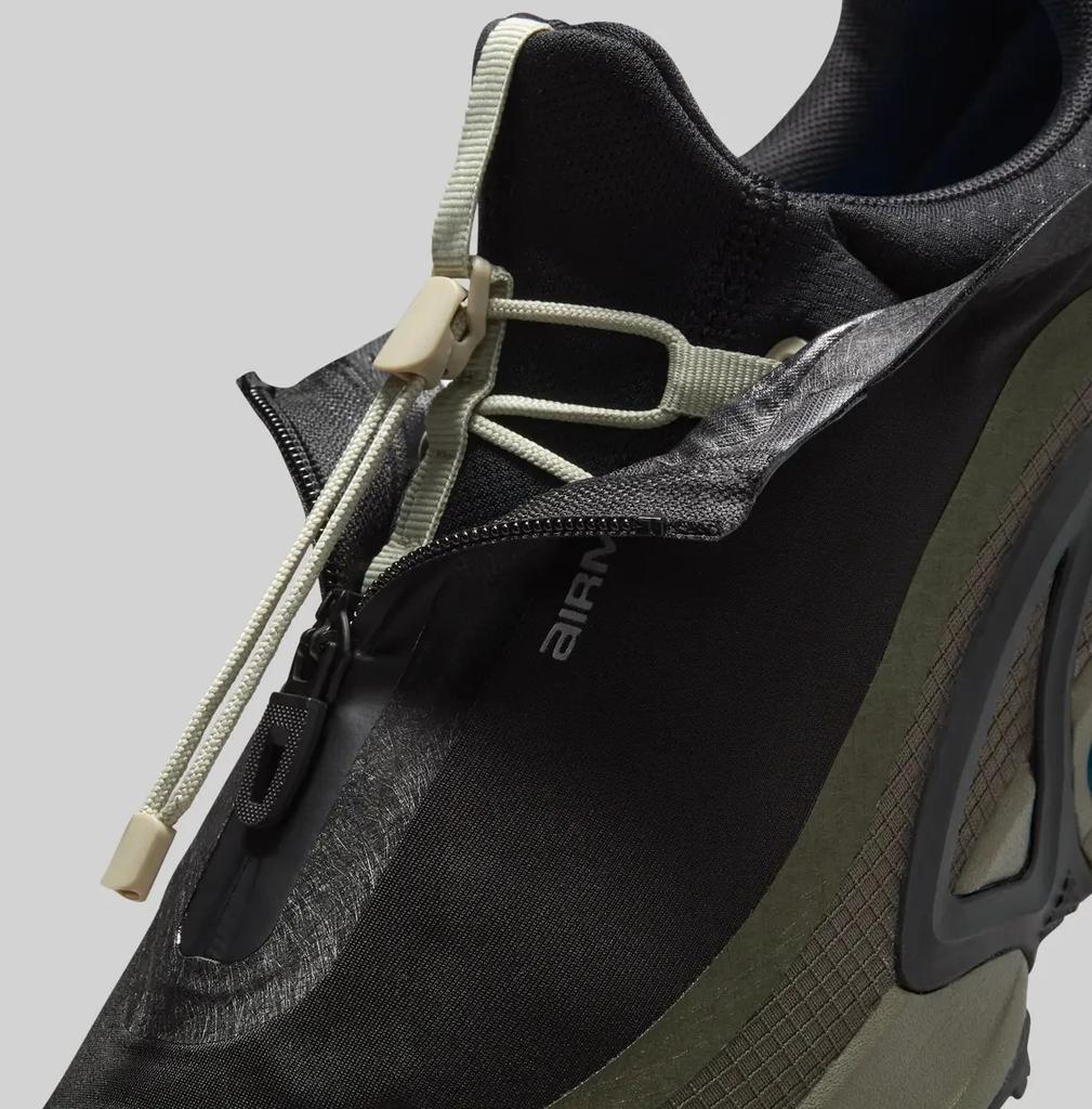 HQ8605-002 Nike Air Max DN Roam Черный Хаки Грузовой Каменный Металлический Серебристый (Мужской)
