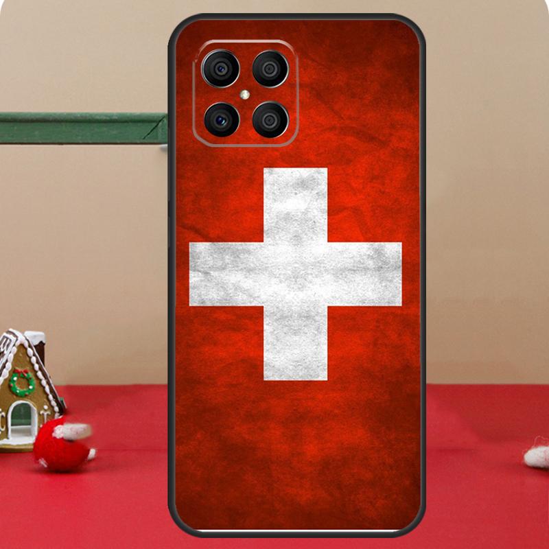 Швейцария Швейцарский флаг Чехол Для Honor Magic 8 5 6 7 Lite Honor 400 Pro 200 70 90 X8c X8b X9a X9b X9c X9d Win Чехол