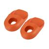 BULLSPANN Soft Plastic Bicycle Cycling Crank Boot Protector Mountain Bike Sleeve Crank Arm Cover Protection Orange 2pcs